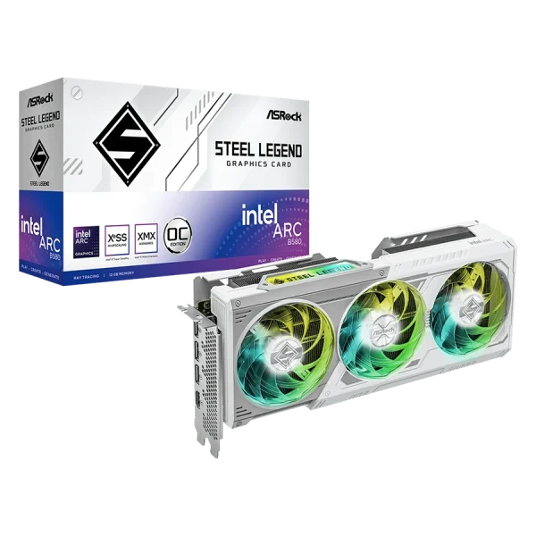 کارت گرافیک ازراک ASRock Arc B580 Steel Legend 12GB OC