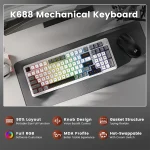 کیبورد بی سیم مکانیکال گیمینگ ردراگون Redragon BRAGI K688 WGL PRO RGB