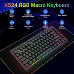 کیبورد گیمینگ ردراگون Redragon CRESCENT K524 RGB