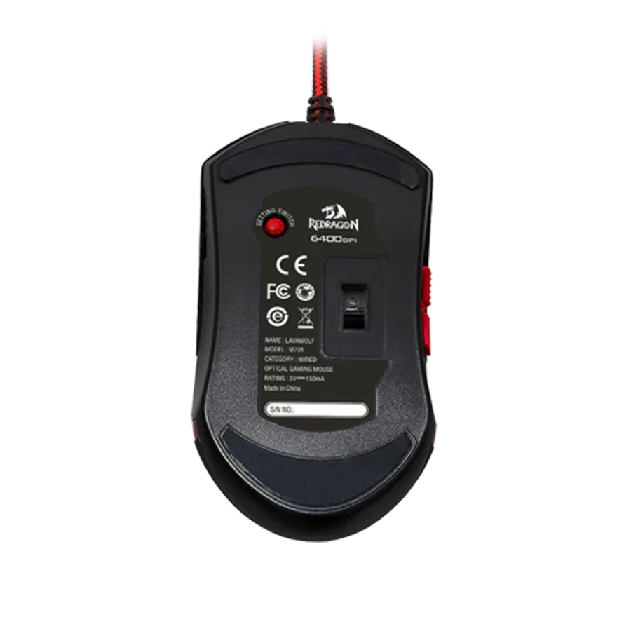 v4-52 موس گیمینگ ردراگون Redragon Lavawolf M701 Black