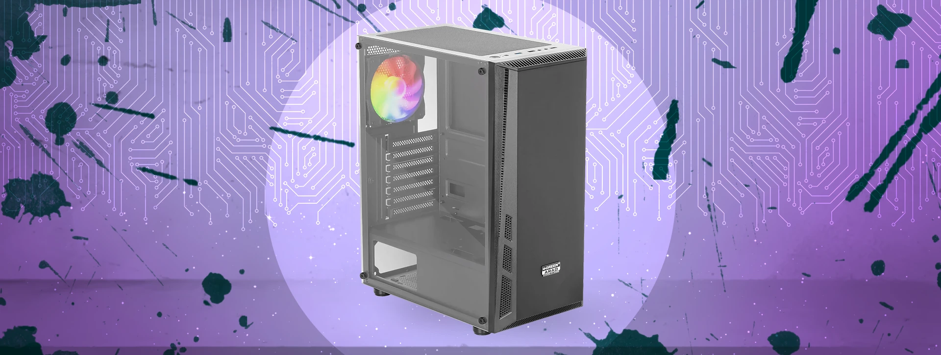 w1-29 کیس گیمینگ گرین Green ARAD