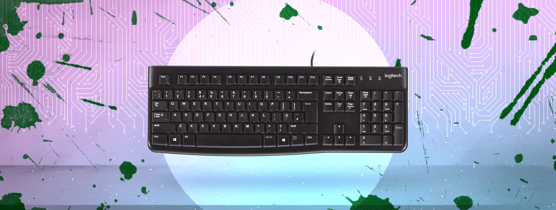 w1-71 کیبورد اداری لاجیتک Logitech K120 Black