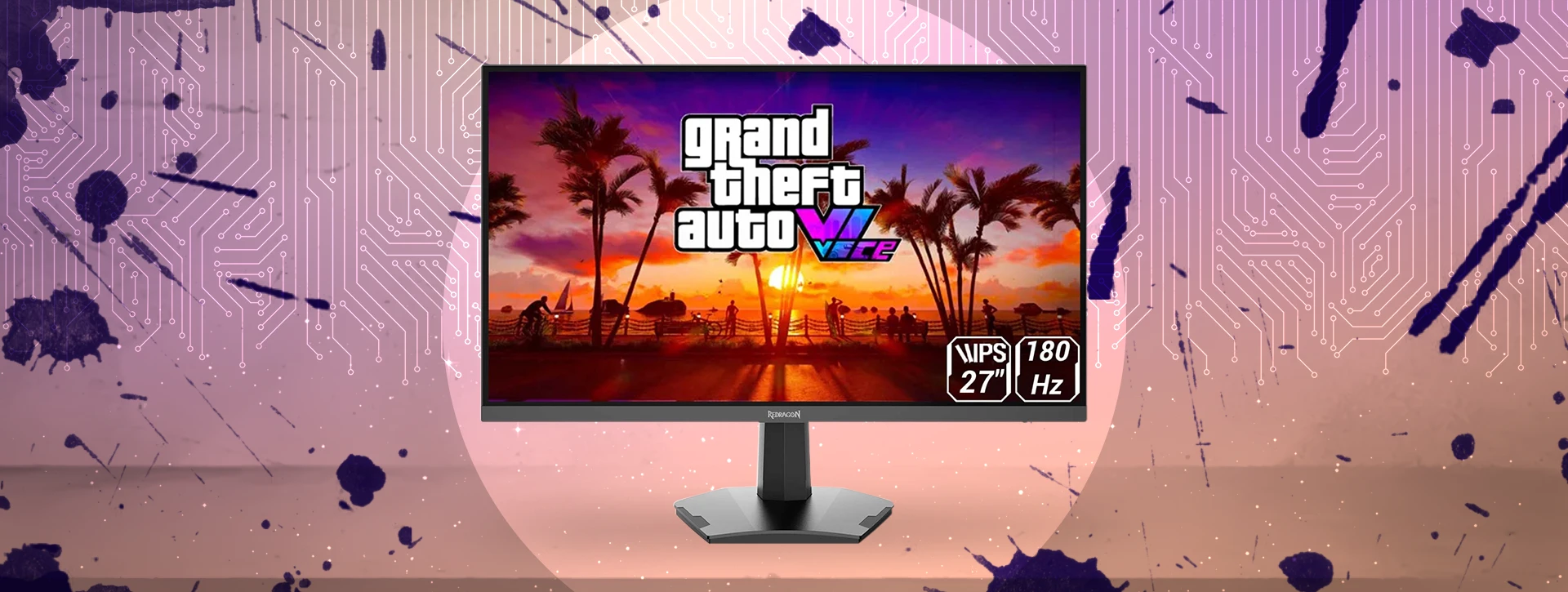 w1-44 مانیتور گیمینگ 27 اینچ ردراگون Redragon GM27X5IPS