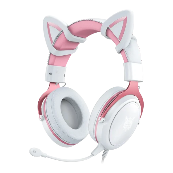 هدست گیمینگ اونیکوما ONIKUMA X10 Cat Ears White/Pink