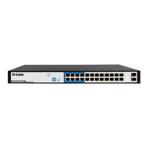 سوئیچ PoE بیست‌وشش پورت دی لینک D-Link DGS-F1026P-E