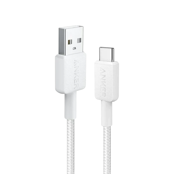 کابل شارژ USB-A به USB-C انکر Anker 322 0.9M White
