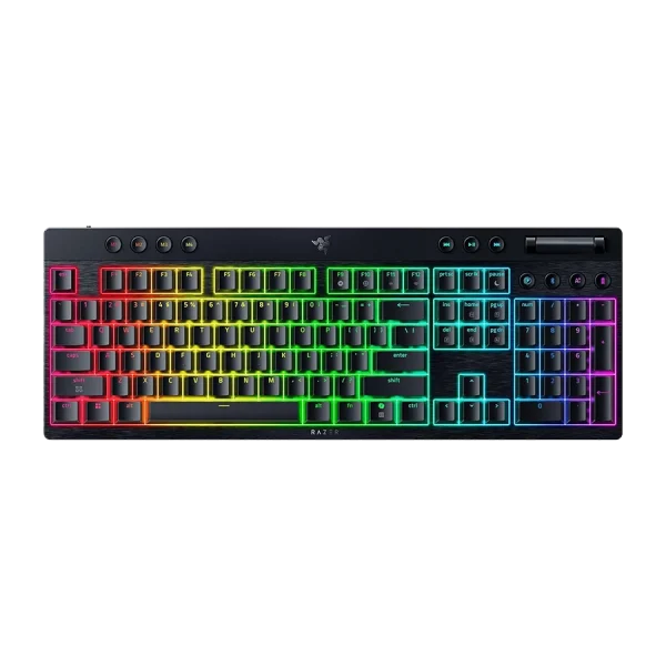 کیبورد بی سیم مکانیکال گیمینگ ریزر RAZER BlackWidow V4 Low Profile HyperSpeed Yellow SW