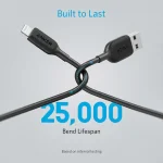 کابل شارژ USB-A به Lightning انکر Anker PowerLine III 1.8M Black