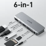 هاب USB-C شش پورت انکر Anker 541 برای iPad